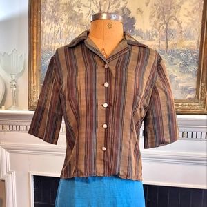 Vintage Homemade Striped Blouse